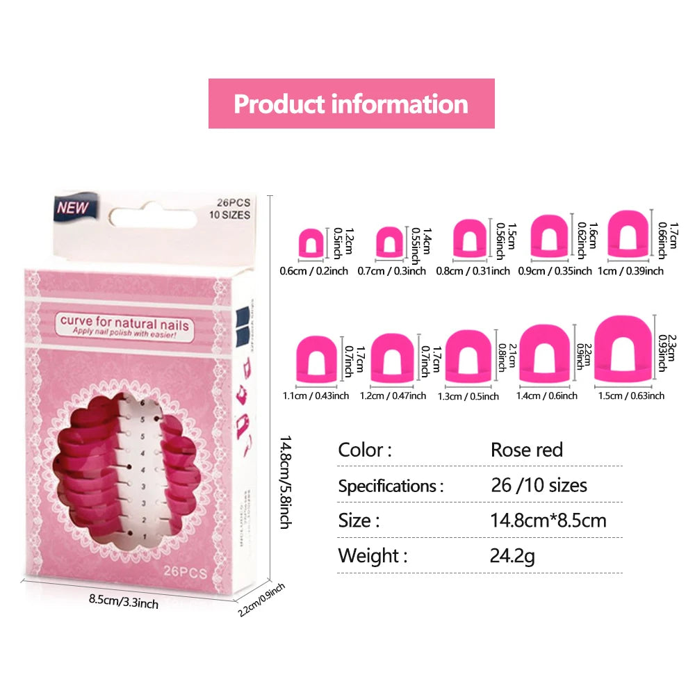LINMANDA 26pcs Nail Polish Protectors – Finger & Cuticle Guard for Nail Art