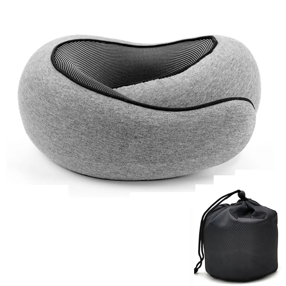 Memory Foam Neck Pillow – U-Shaped Travel Pillow with Cervical Support