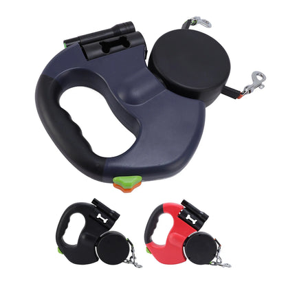 Smart Retractable Dog Leash with LED Light – Durable Automatic Pet Leash with Ergonomic Grip