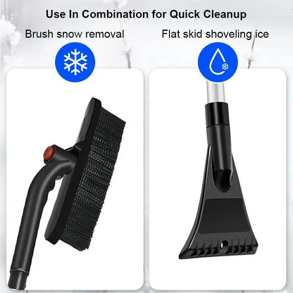 All-in-One Extendable Snow Shovel & Ice Scraper Brush