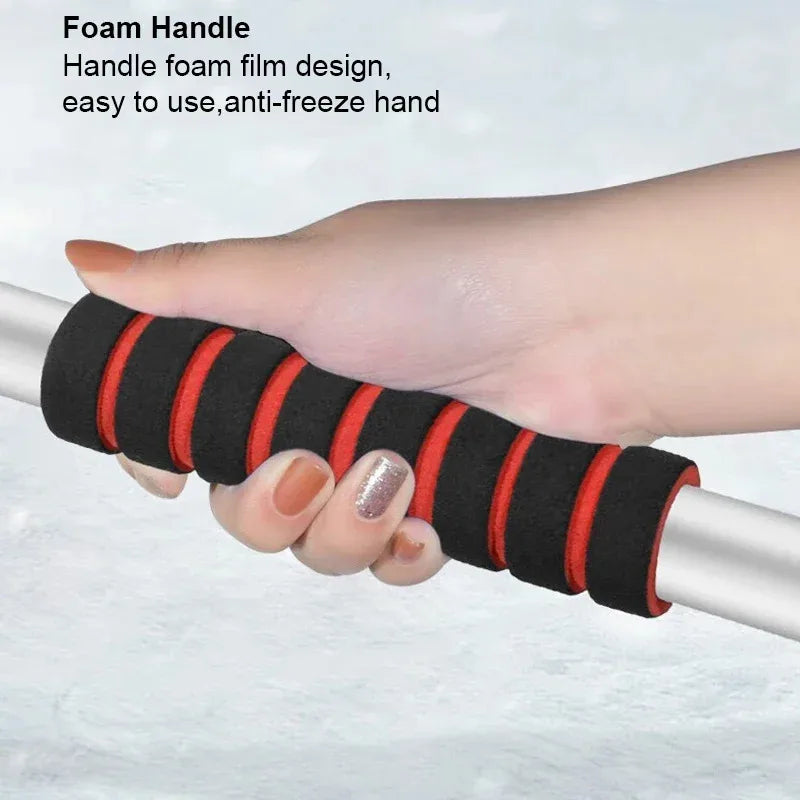 All-in-One Extendable Snow Shovel & Ice Scraper Brush