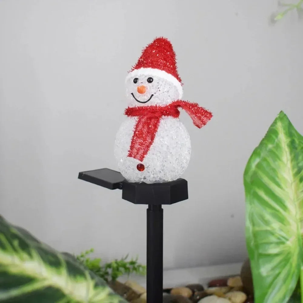 LED Snowman Solar Garden Light – Outdoor Christmas Lawn & Pathway Light