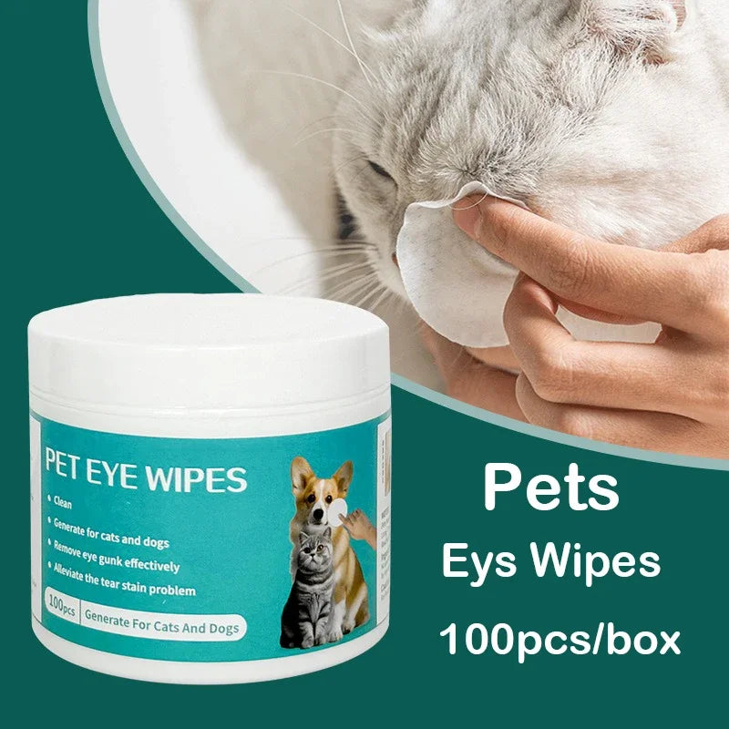 Pet Eye Wipes – Tear Stain Remover & Cleaning Wet Tissues for Cats