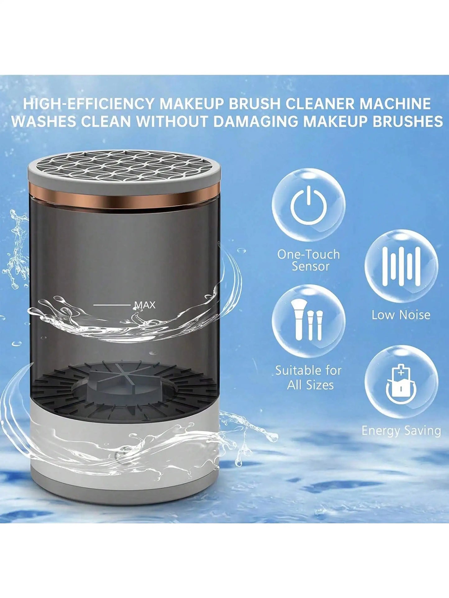 Professional Electric Makeup Brush Cleaner Machine – Quick and Efficient Cleaning for All Cosmetic Brushes
