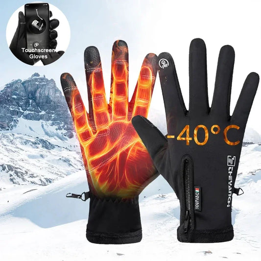 Unisex Winter Waterproof Thermal Touchscreen Gloves for Outdoor Sports