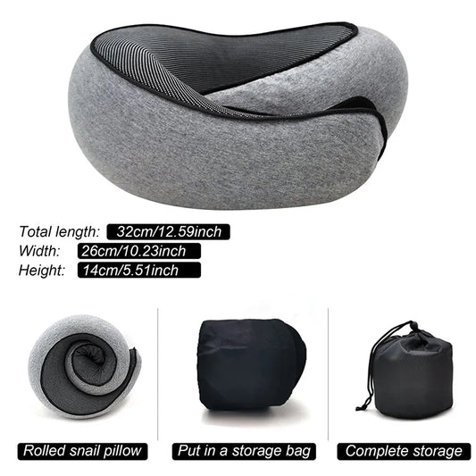 Memory Foam Neck Pillow – U-Shaped Travel Pillow with Cervical Support
