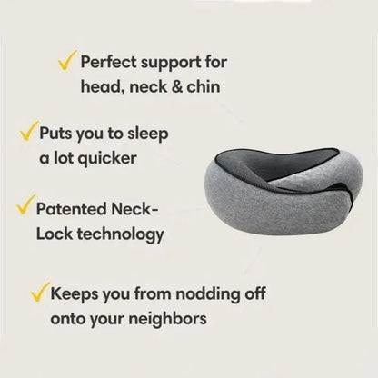 U-Shaped Travel Neck Pillow – Adjustable Memory Foam Pillow for Sleeping, Neck Support, and Portable Travel