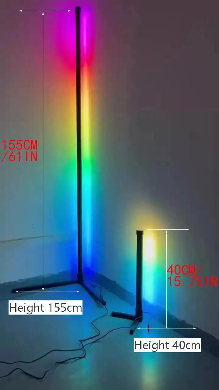 Modern RGB Standing Floor Lamp – Color Changing Light for Bedroom & Living Room