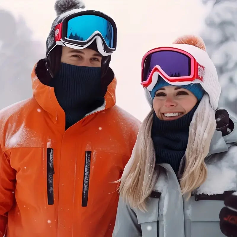 Fleece-Lined Knitted Neck Warmer – Winter Thermal Neck Gaiter