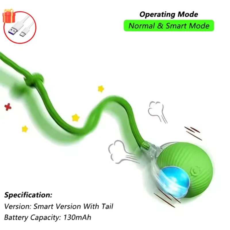 Intelligent Interactive Cat Ball – Durable Obstacle-Avoiding Pet Toy