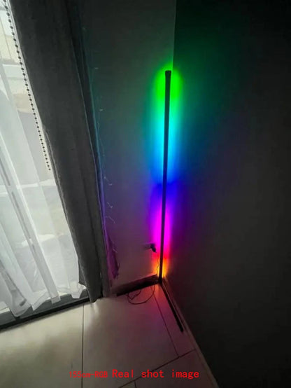 Modern RGB Standing Floor Lamp – Color Changing Light for Bedroom & Living Room