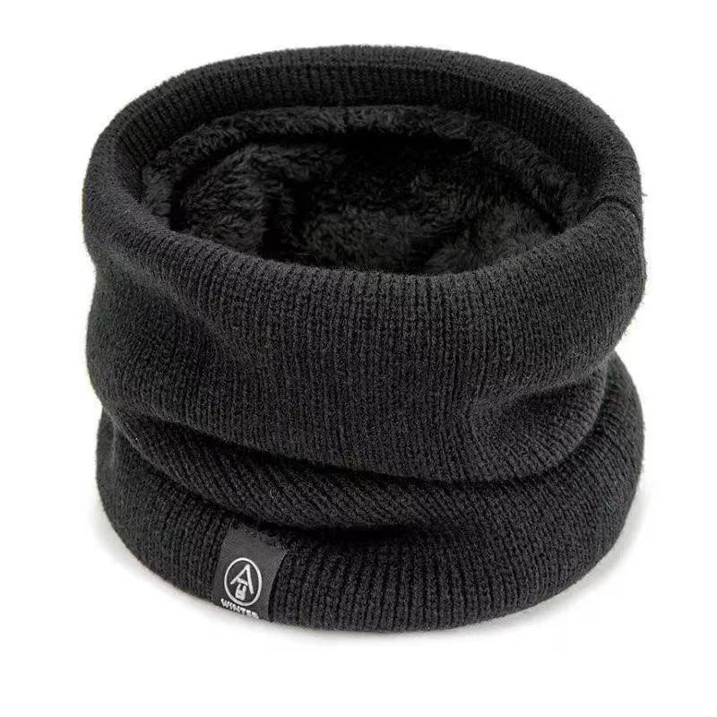 Fleece-Lined Knitted Neck Warmer – Winter Thermal Neck Gaiter