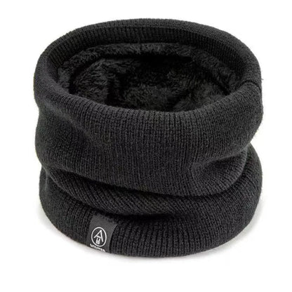 Fleece-Lined Knitted Neck Warmer – Winter Thermal Neck Gaiter