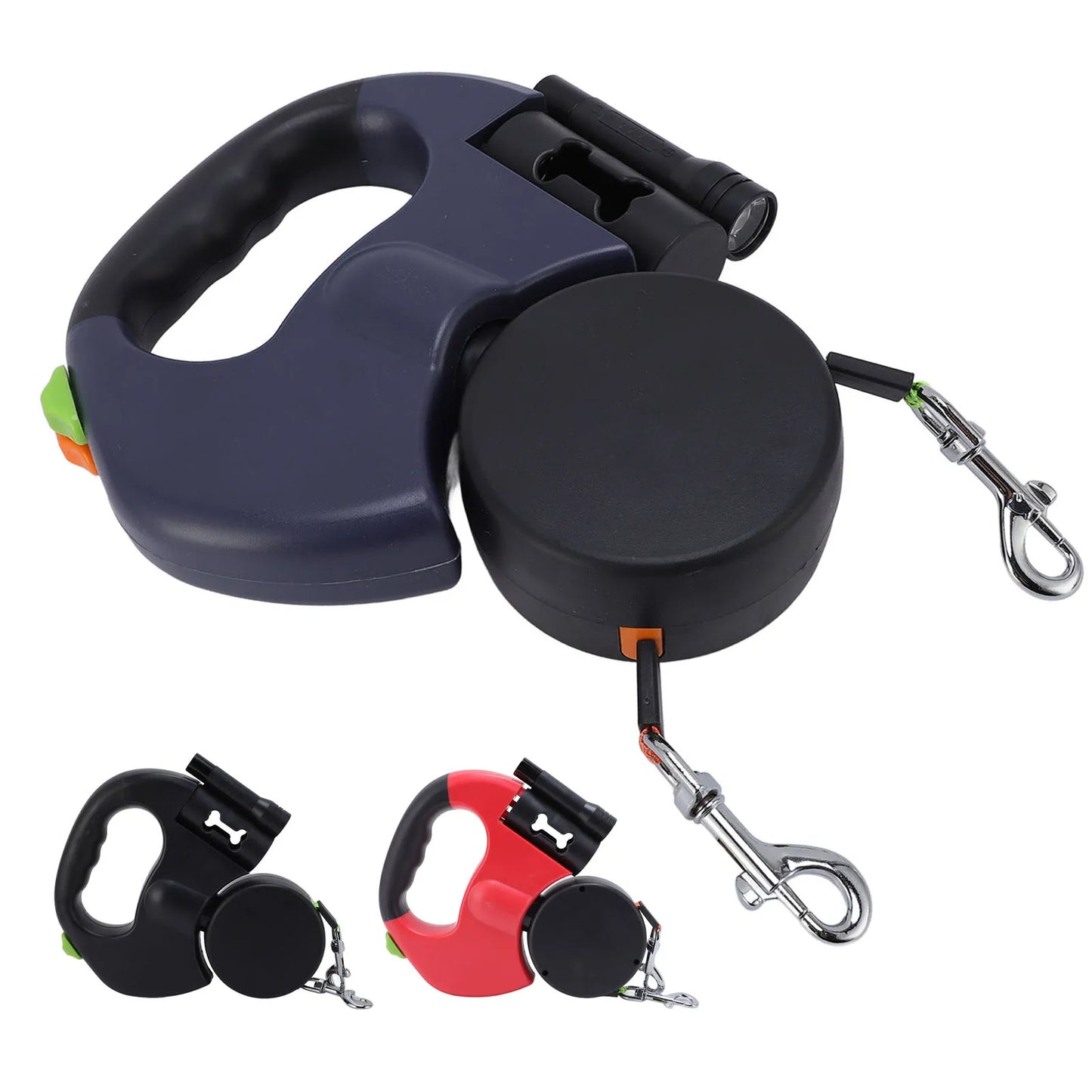 Smart Retractable Dog Leash with LED Light – Durable Automatic Pet Leash with Ergonomic Grip
