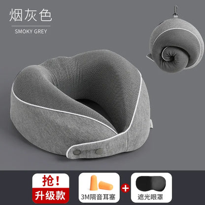 U-Shaped Travel Neck Pillow – Adjustable Memory Foam Pillow for Sleeping, Neck Support, and Portable Travel