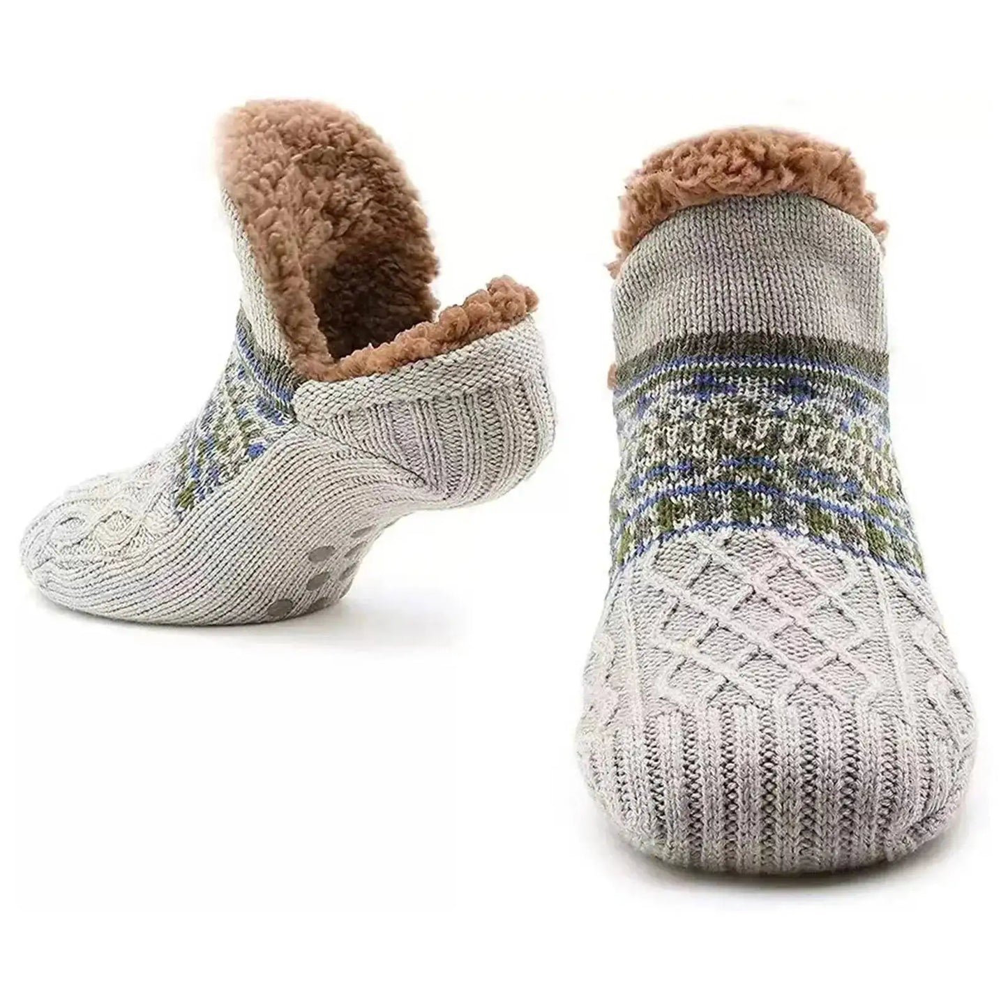 Winter Velvet Home Socks – Thick, Warm, Non-slip for Women & Men