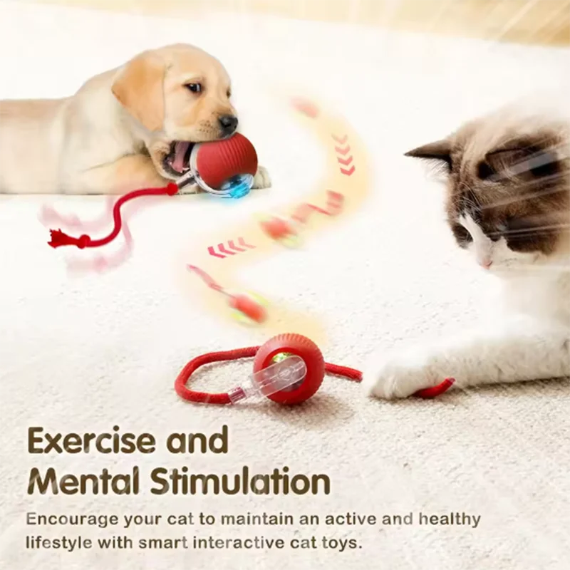 Intelligent Interactive Cat Ball – Durable Obstacle-Avoiding Pet Toy