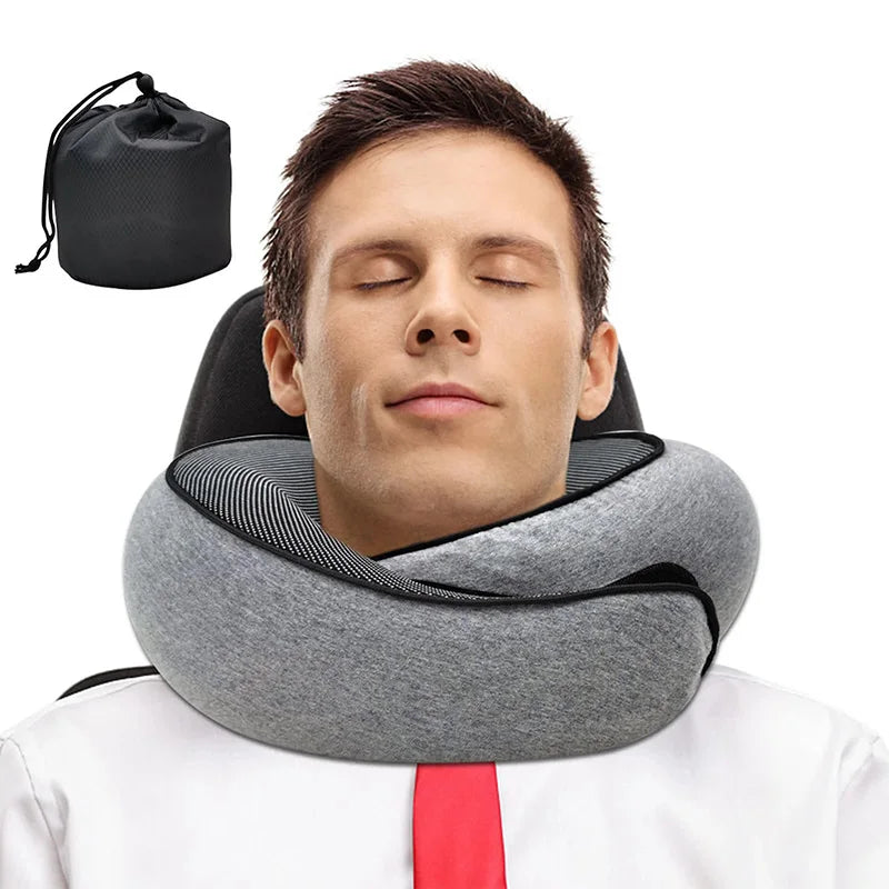 Memory Foam Neck Pillow – U-Shaped Travel Pillow with Cervical Support