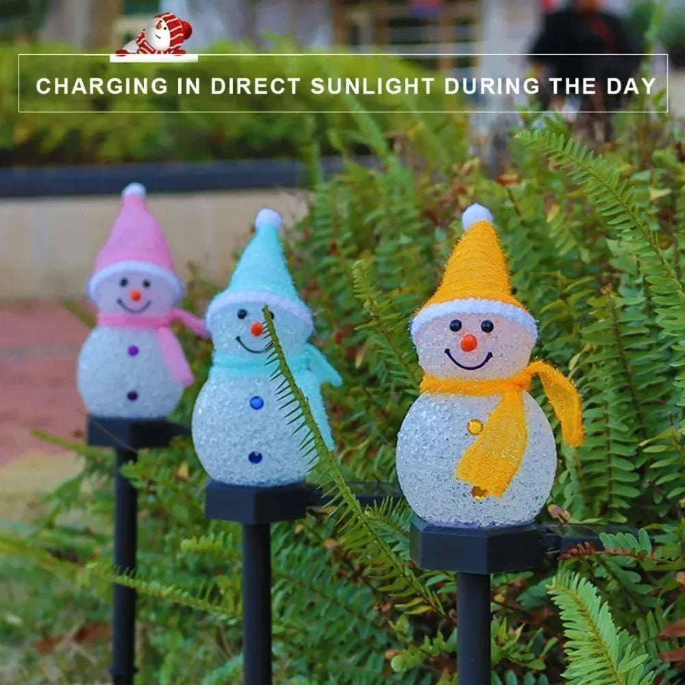 LED Snowman Solar Garden Light – Outdoor Christmas Lawn & Pathway Light