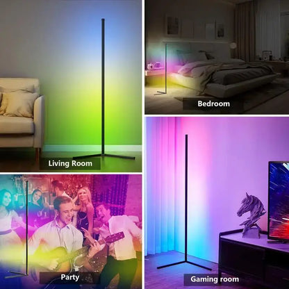 Modern RGB Standing Floor Lamp – Color Changing Light for Bedroom & Living Room
