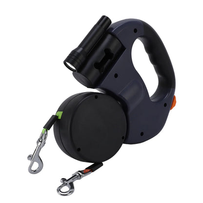 Smart Retractable Dog Leash with LED Light – Durable Automatic Pet Leash with Ergonomic Grip