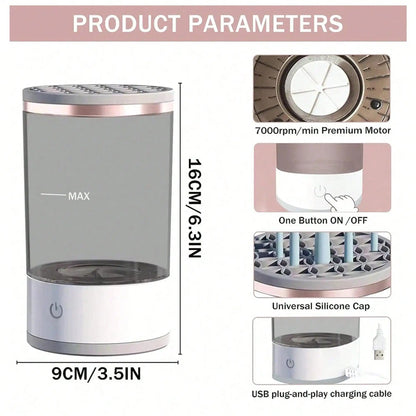 Professional Electric Makeup Brush Cleaner Machine – Quick and Efficient Cleaning for All Cosmetic Brushes