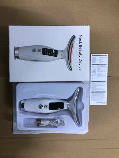 Portable 7-Color LED Light Therapy Face & Neck Massager – Anti-Wrinkle & Skin Tightening