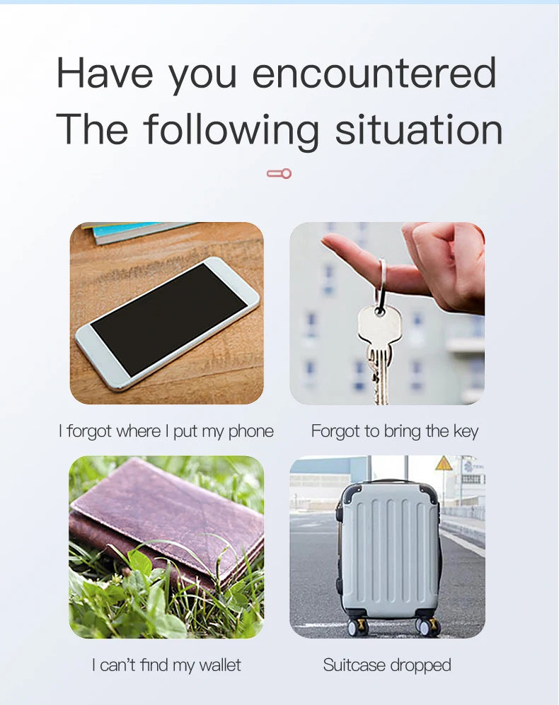 Mini GPS Locator & Bluetooth Anti-Lost Tracker – Wallet, Keys, Pets, and Kids