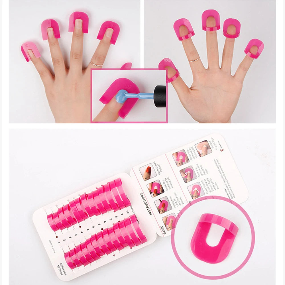 LINMANDA 26pcs Nail Polish Protectors – Finger & Cuticle Guard for Nail Art