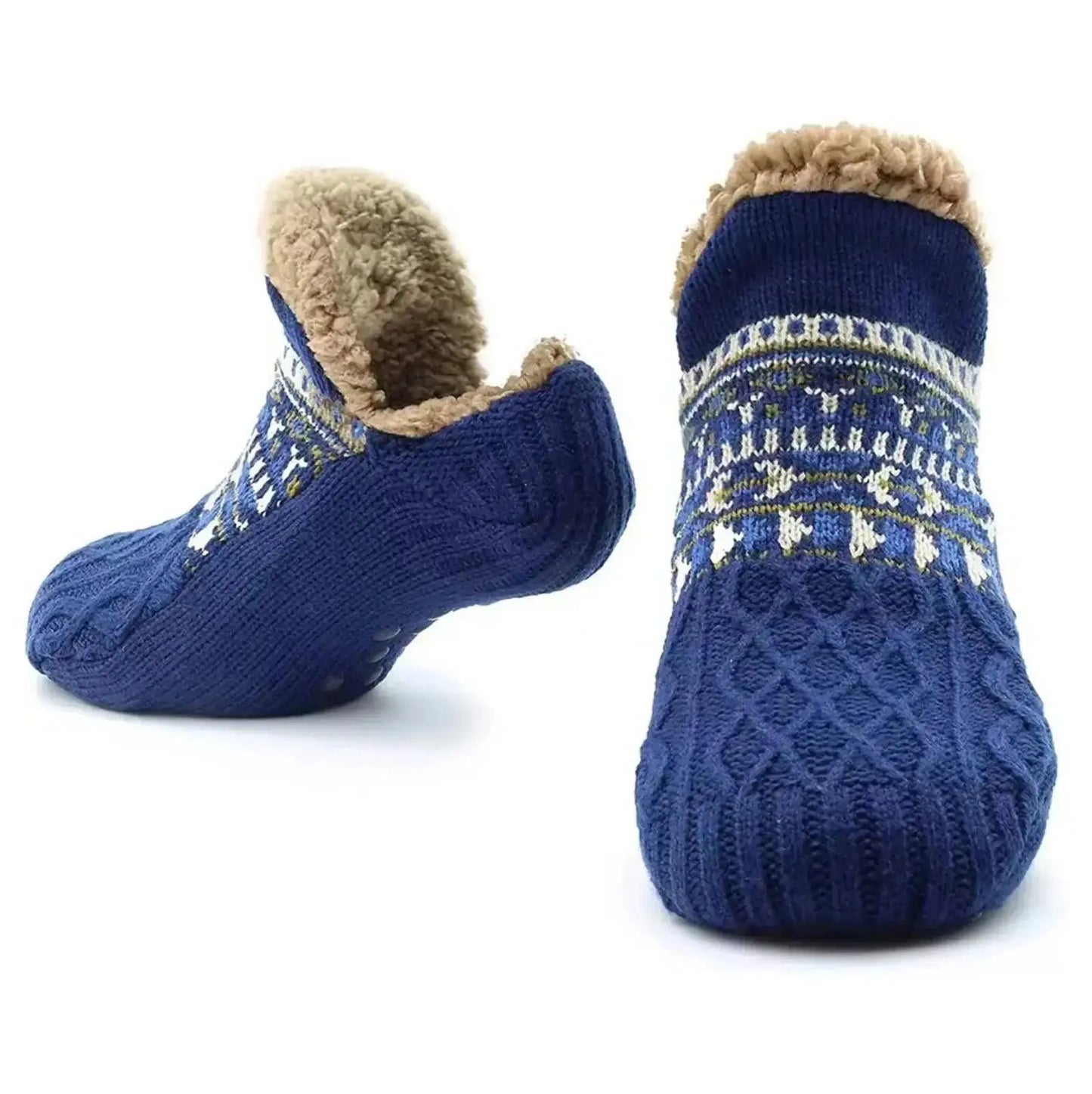 Winter Velvet Home Socks – Thick, Warm, Non-slip for Women & Men