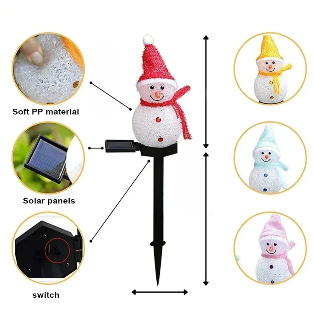 LED Snowman Solar Garden Light – Outdoor Christmas Lawn & Pathway Light
